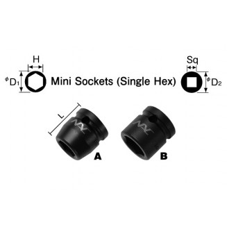 3/8" MP Mini Socket (Fixed Magnet Type)